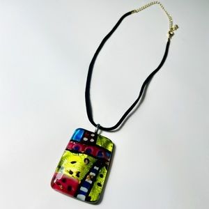 🧚‍♀️ Hand Painted Glass Choker Necklace 🧚‍♀️